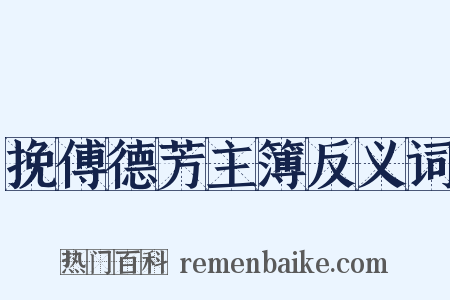 挽傅德芳主簿反义词是什么意思的图片